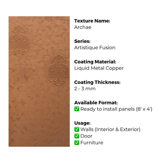Ready to Install Wall Panels -36 Liquid Metal over ACP backing 1.2m X 2.4m by Evolve | Souqify