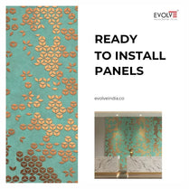 Ready to Install Wall Panels - 40 Liquid Metal over ACP backing 1.2m X 2.4m by Evolve | Souqify