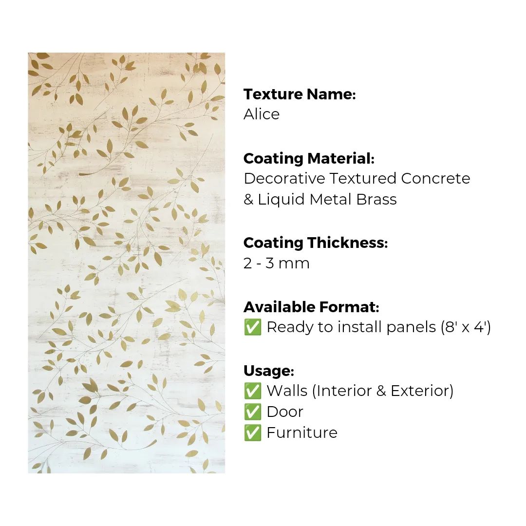 Ready to Install Wall Panels - 46 Liquid Metal over ACP backing 1.2m X 2.4m by Evolve | Souqify