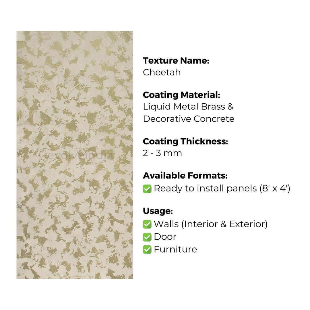 Ready to Install Wall Panels - 86 Liquid Metal over ACP backing 1.2m X 2.4m by Evolve | Souqify