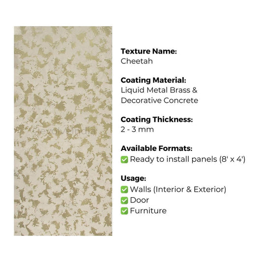 Ready to Install Wall Panels - 86 Liquid Metal over ACP backing 1.2m X 2.4m by Evolve | Souqify
