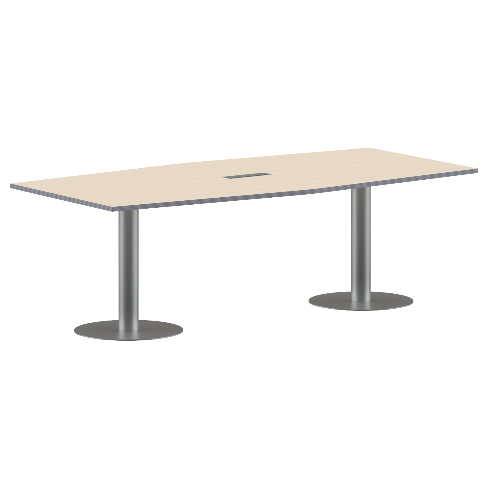 RECTANGLE SHAPE MEETING TABLE, MADE IN E1 LAMINATE CHIPBOPARD, WITH METAL LEGS by Treejar | Souqify