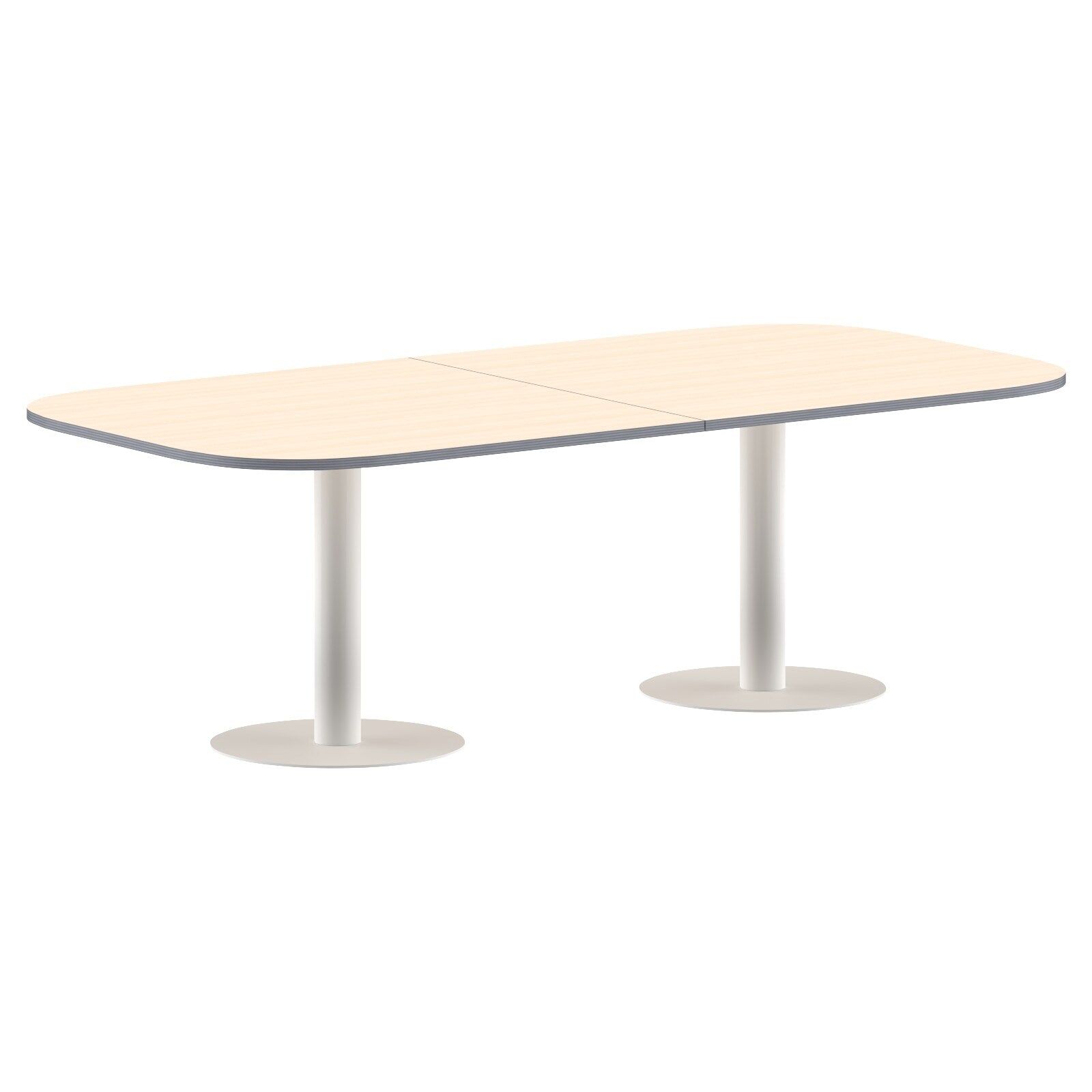 RECTANGLE SHAPE WITH CURVE CORNER MEETING TABLE, MADE IN E1 LAMINATE CHIPBOPARD, WITH METAL LEGS by Treejar | Souqify