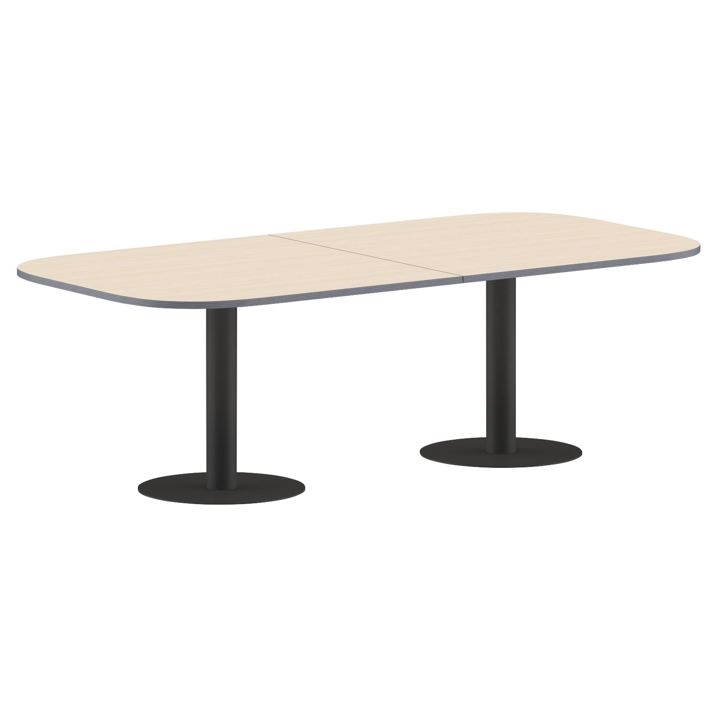 RECTANGLE SHAPE WITH CURVE CORNER MEETING TABLE, MADE IN E1 LAMINATE CHIPBOPARD, WITH METAL LEGS by Treejar | Souqify