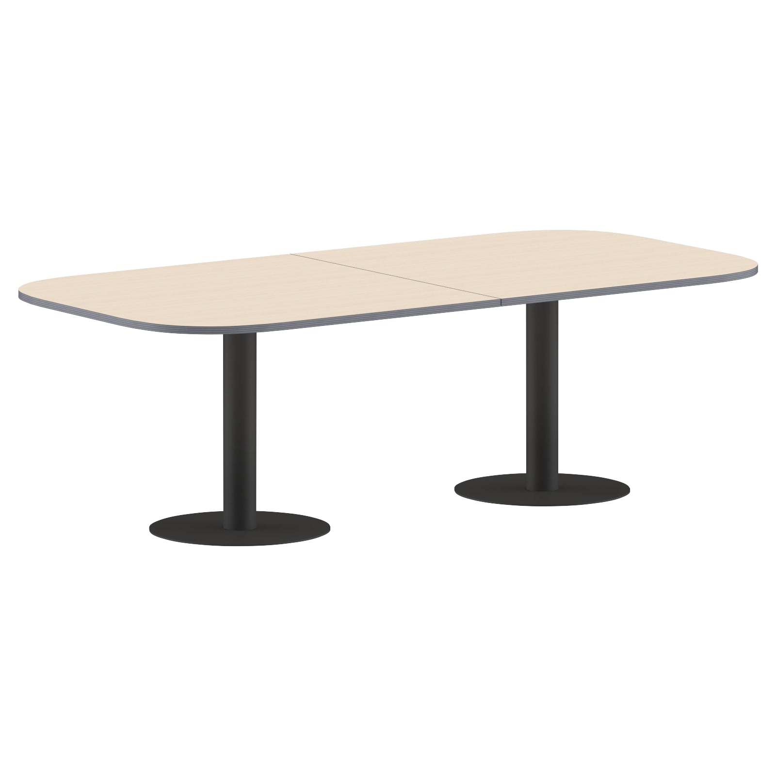 RECTANGLE SHAPE WITH CURVE CORNER MEETING TABLE, MADE IN E1 LAMINATE CHIPBOPARD, WITH METAL LEGS by Treejar | Souqify