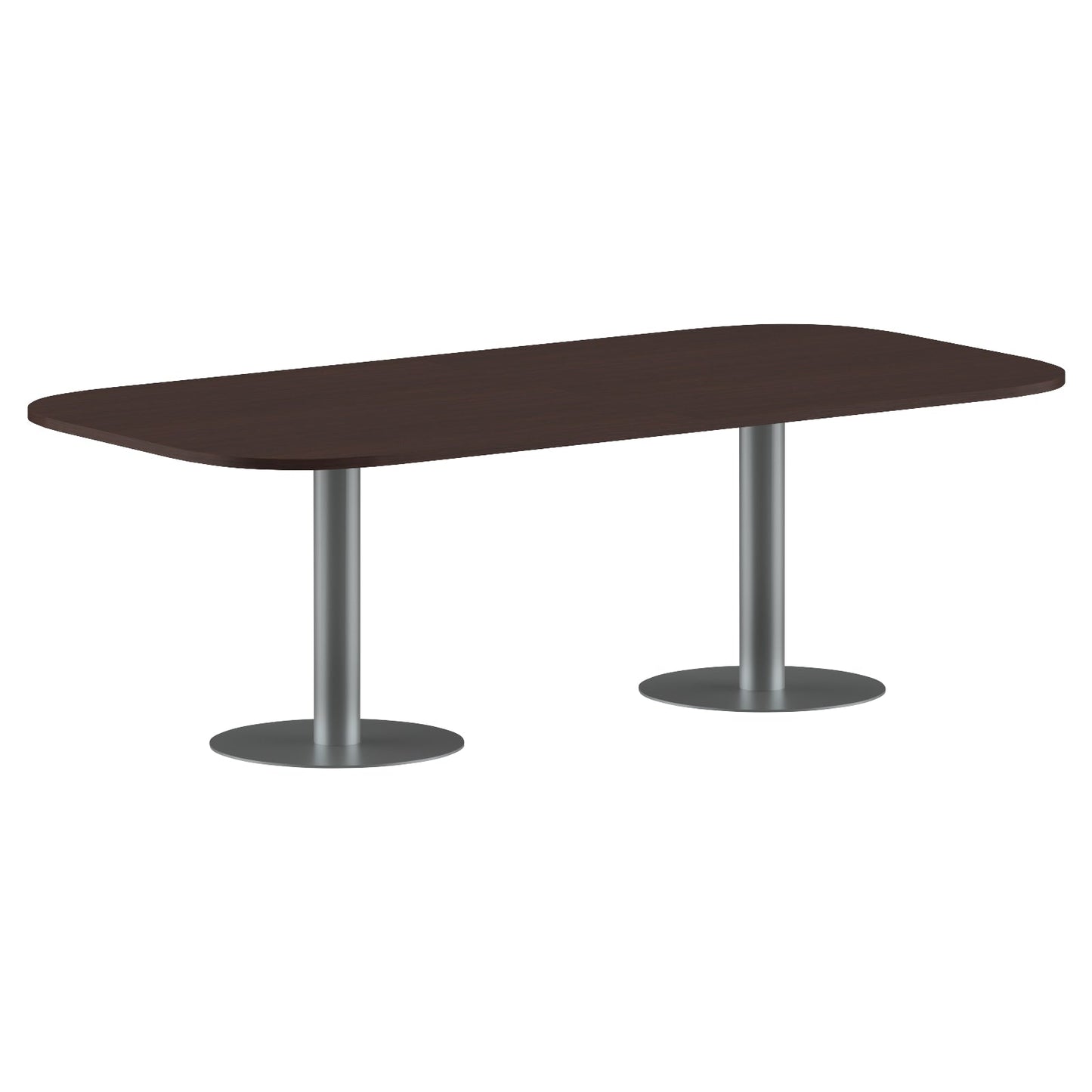 RECTANGLE SHAPE WITH CURVE CORNER MEETING TABLE, MADE IN E1 LAMINATE CHIPBOPARD, WITH METAL LEGS by Treejar | Souqify