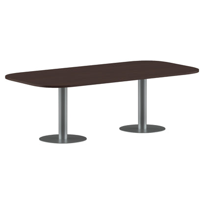 RECTANGLE SHAPE WITH CURVE CORNER MEETING TABLE, MADE IN E1 LAMINATE CHIPBOPARD, WITH METAL LEGS by Treejar | Souqify