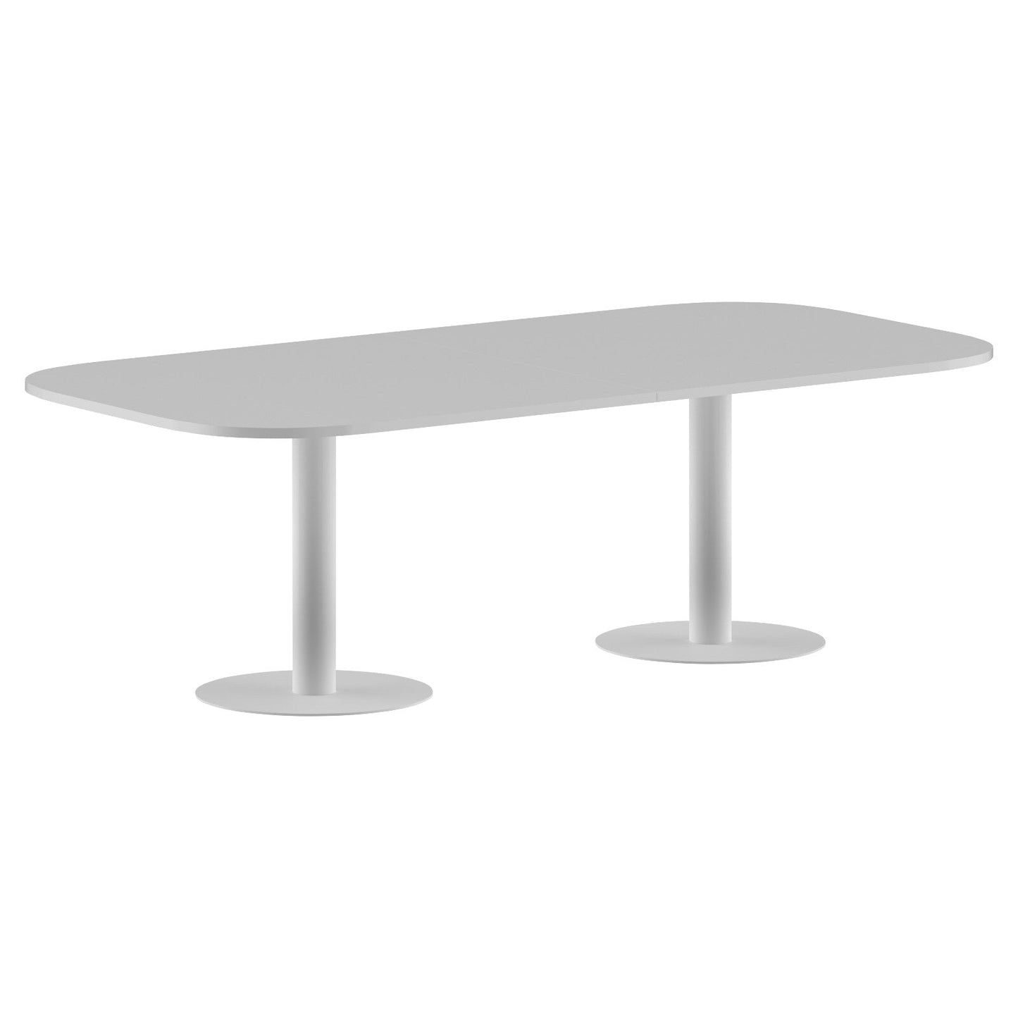 RECTANGLE SHAPE WITH CURVE CORNER MEETING TABLE, MADE IN E1 LAMINATE CHIPBOPARD, WITH METAL LEGS by Treejar | Souqify