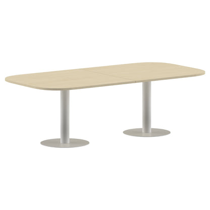 RECTANGLE SHAPE WITH CURVE CORNER MEETING TABLE, MADE IN E1 LAMINATE CHIPBOPARD, WITH METAL LEGS by Treejar | Souqify
