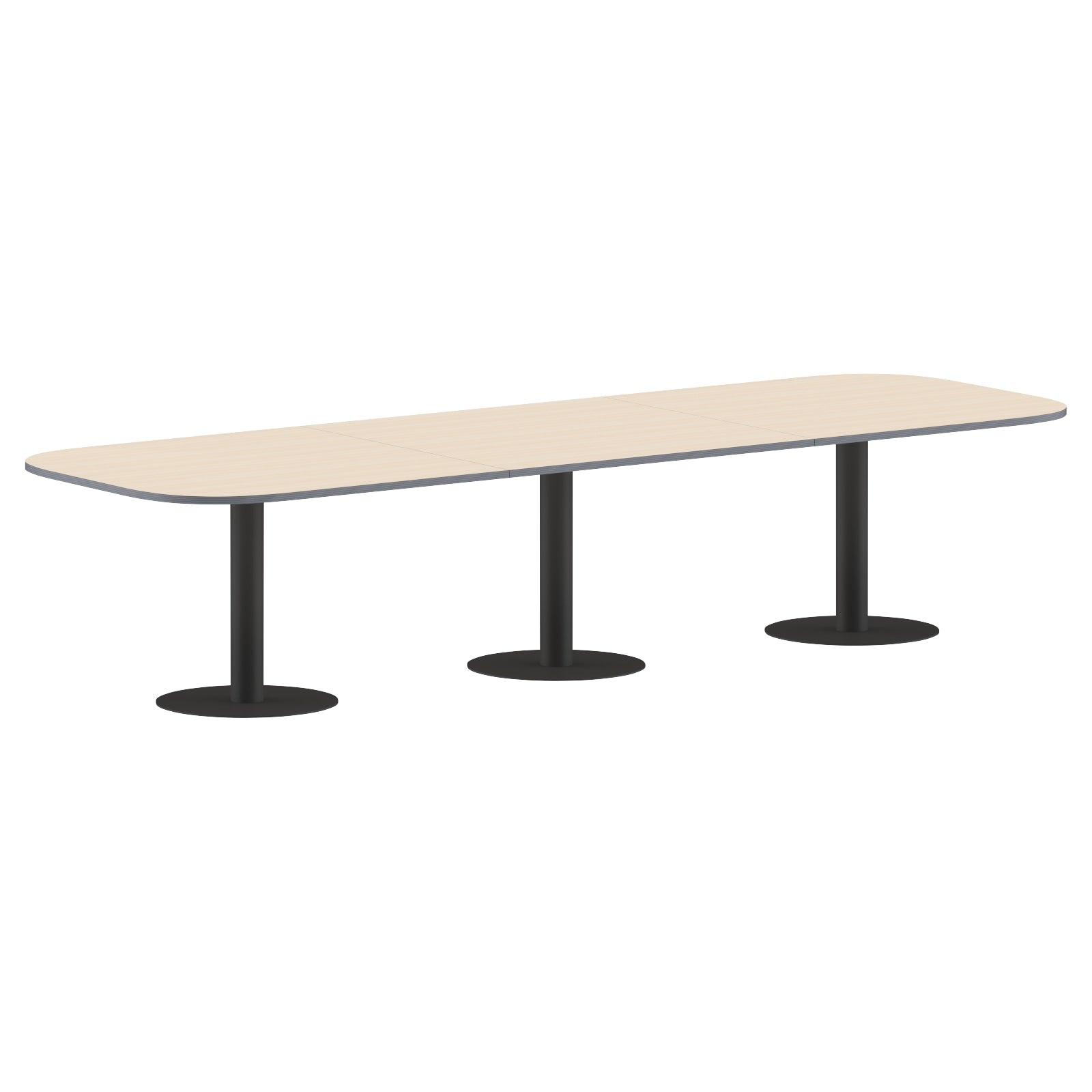 RECTANGLE SHAPE WITH CURVE CORNER MEETING TABLE, MADE IN E1 LAMINATE CHIPBOPARD, WITH METAL LEGS by Treejar | Souqify