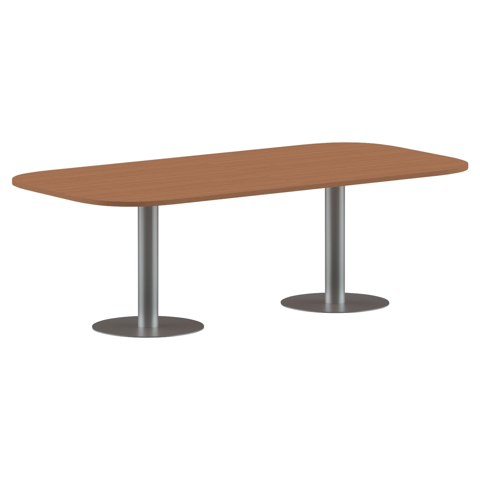RECTANGLE SHAPE WITH CURVE CORNER MEETING TABLE, MADE IN E1 LAMINATE CHIPBOPARD, WITH METAL LEGS by Treejar | Souqify