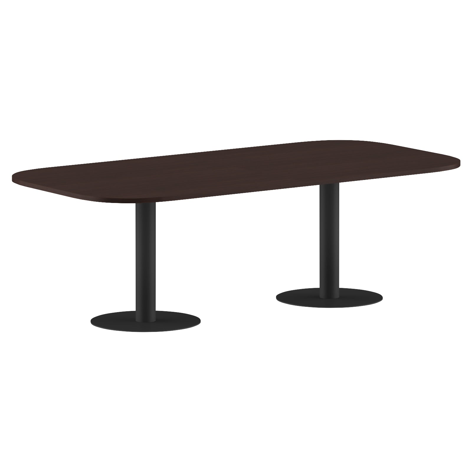 RECTANGLE SHAPE WITH CURVE CORNER MEETING TABLE, MADE IN E1 LAMINATE CHIPBOPARD, WITH METAL LEGS by Treejar | Souqify