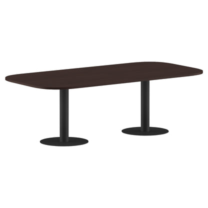 RECTANGLE SHAPE WITH CURVE CORNER MEETING TABLE, MADE IN E1 LAMINATE CHIPBOPARD, WITH METAL LEGS by Treejar | Souqify