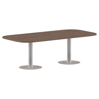 RECTANGLE SHAPE WITH CURVE CORNER MEETING TABLE, MADE IN E1 LAMINATE CHIPBOPARD, WITH METAL LEGS by Treejar | Souqify