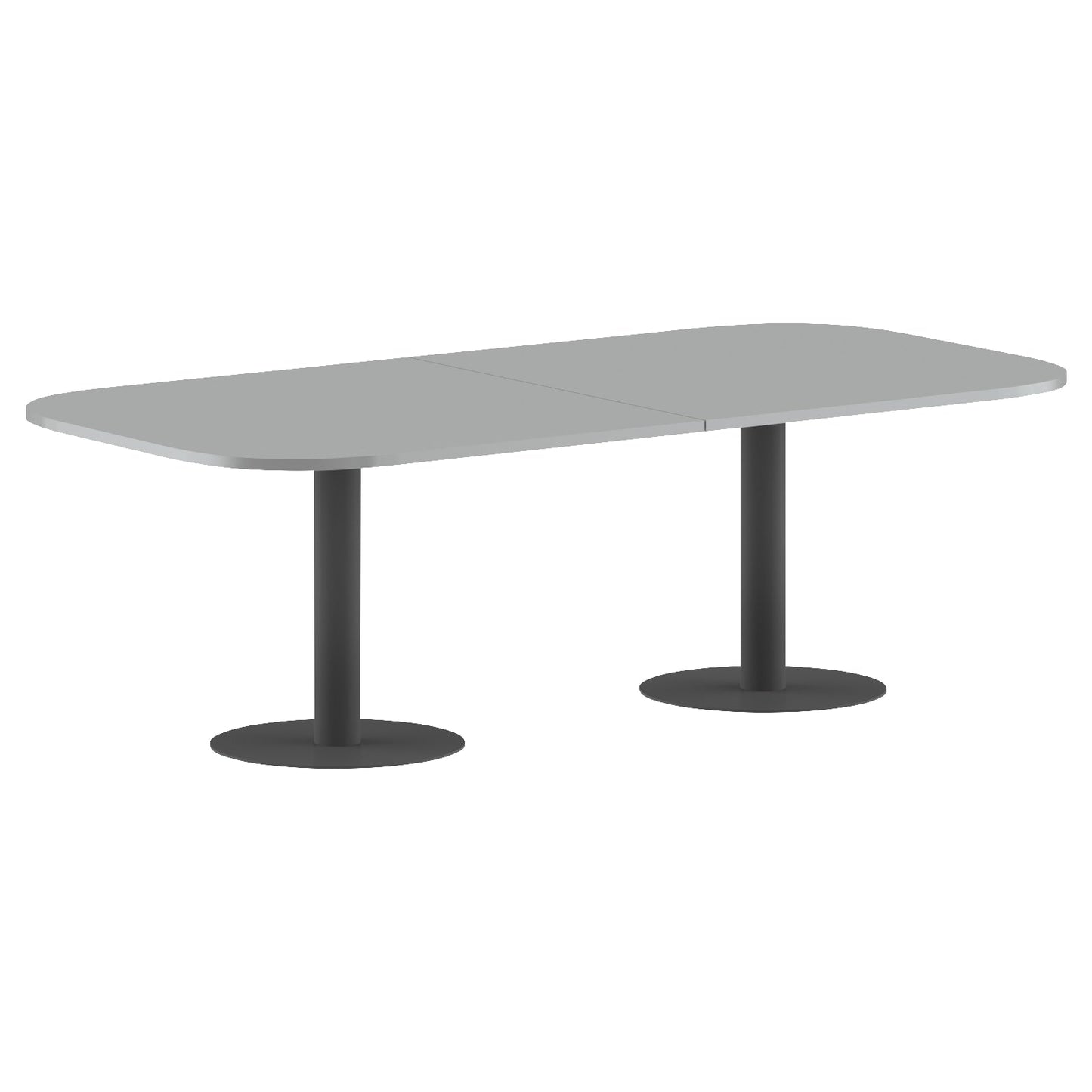 RECTANGLE SHAPE WITH CURVE CORNER MEETING TABLE, MADE IN E1 LAMINATE CHIPBOPARD, WITH METAL LEGS by Treejar | Souqify