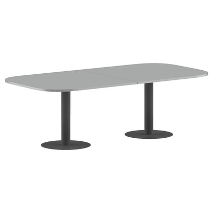 RECTANGLE SHAPE WITH CURVE CORNER MEETING TABLE, MADE IN E1 LAMINATE CHIPBOPARD, WITH METAL LEGS by Treejar | Souqify