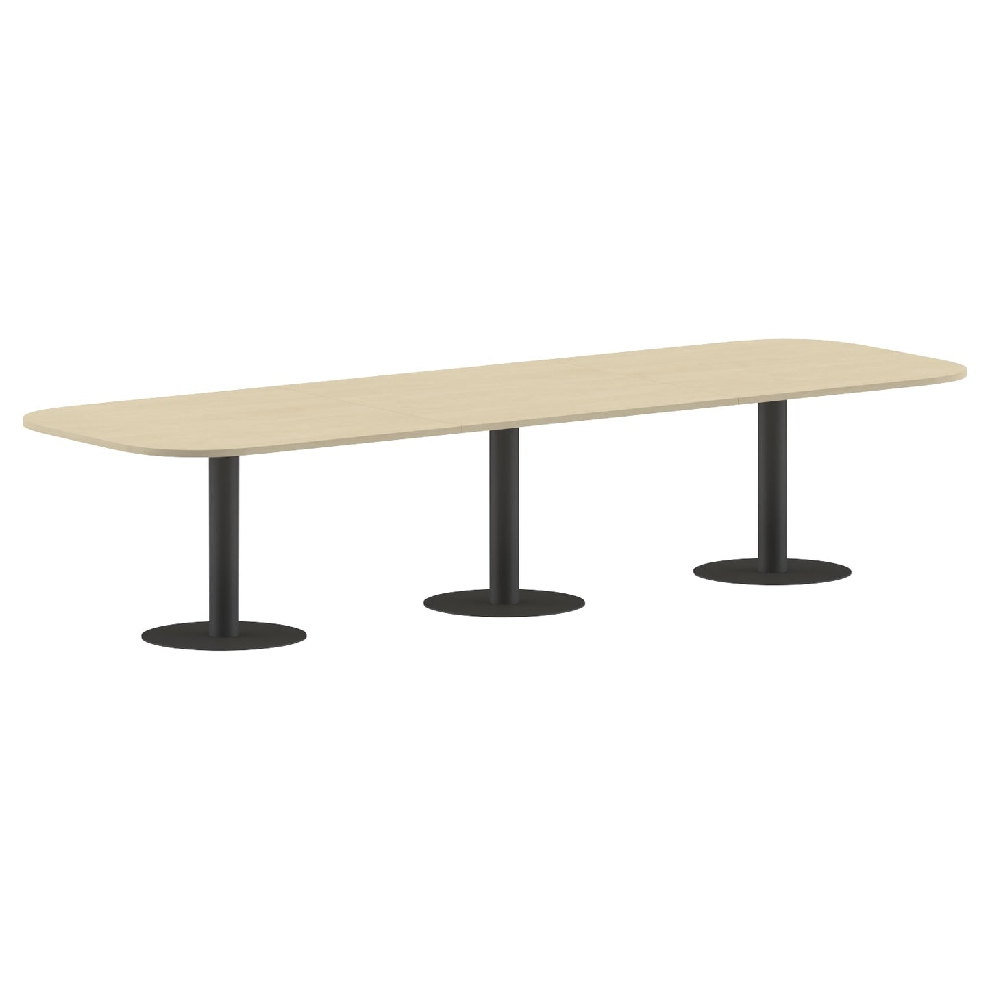 RECTANGLE SHAPE WITH CURVE CORNER MEETING TABLE, MADE IN E1 LAMINATE CHIPBOPARD, WITH METAL LEGS by Treejar | Souqify