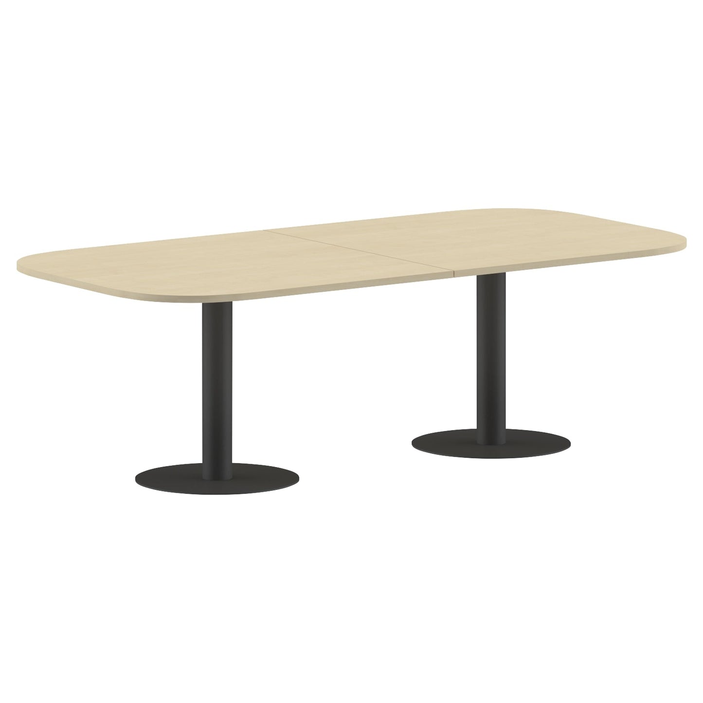 RECTANGLE SHAPE WITH CURVE CORNER MEETING TABLE, MADE IN E1 LAMINATE CHIPBOPARD, WITH METAL LEGS by Treejar | Souqify