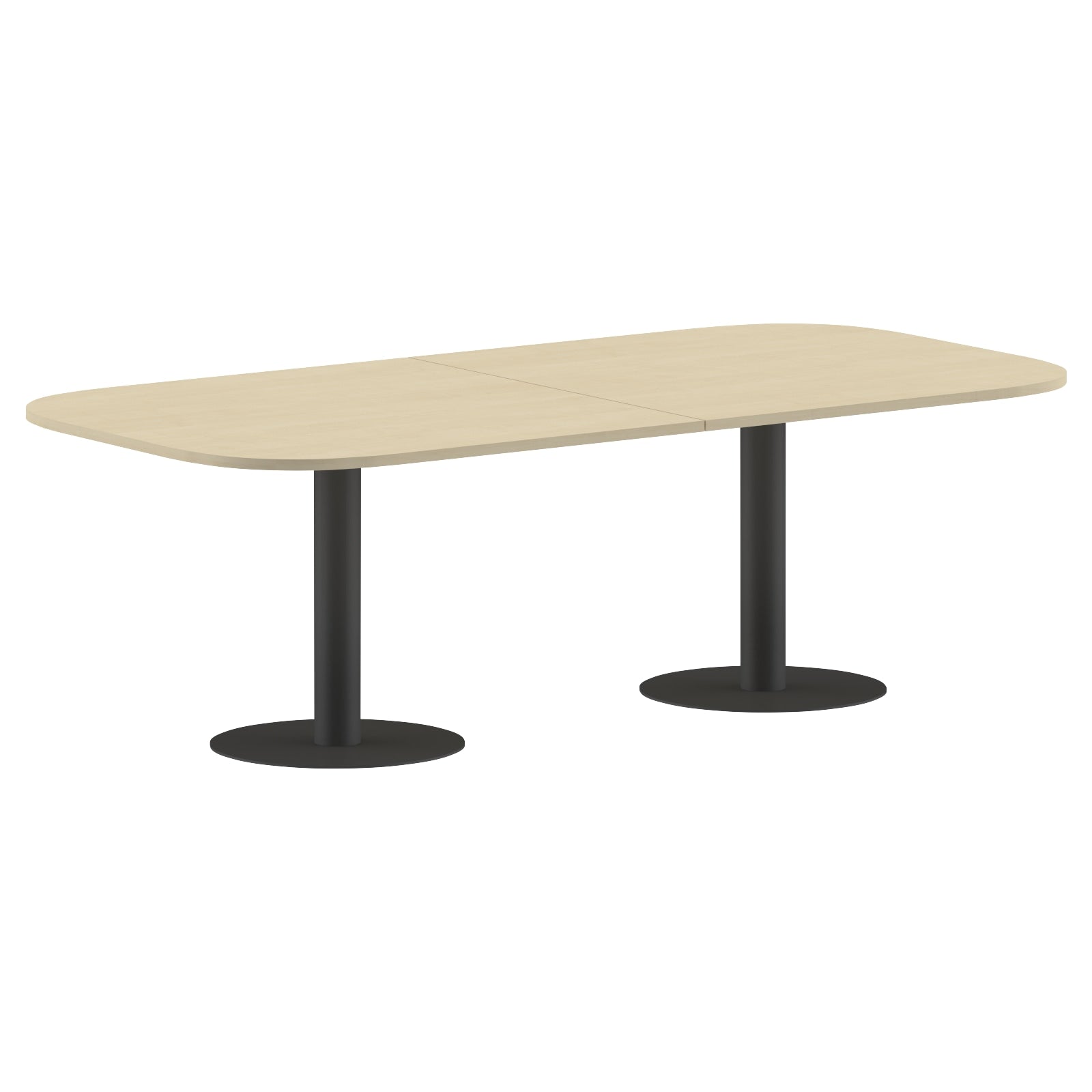 RECTANGLE SHAPE WITH CURVE CORNER MEETING TABLE, MADE IN E1 LAMINATE CHIPBOPARD, WITH METAL LEGS by Treejar | Souqify