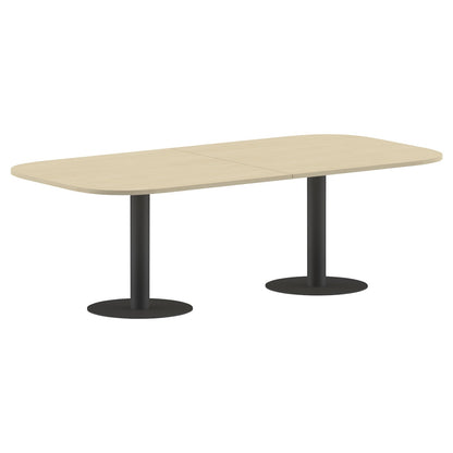 RECTANGLE SHAPE WITH CURVE CORNER MEETING TABLE, MADE IN E1 LAMINATE CHIPBOPARD, WITH METAL LEGS by Treejar | Souqify