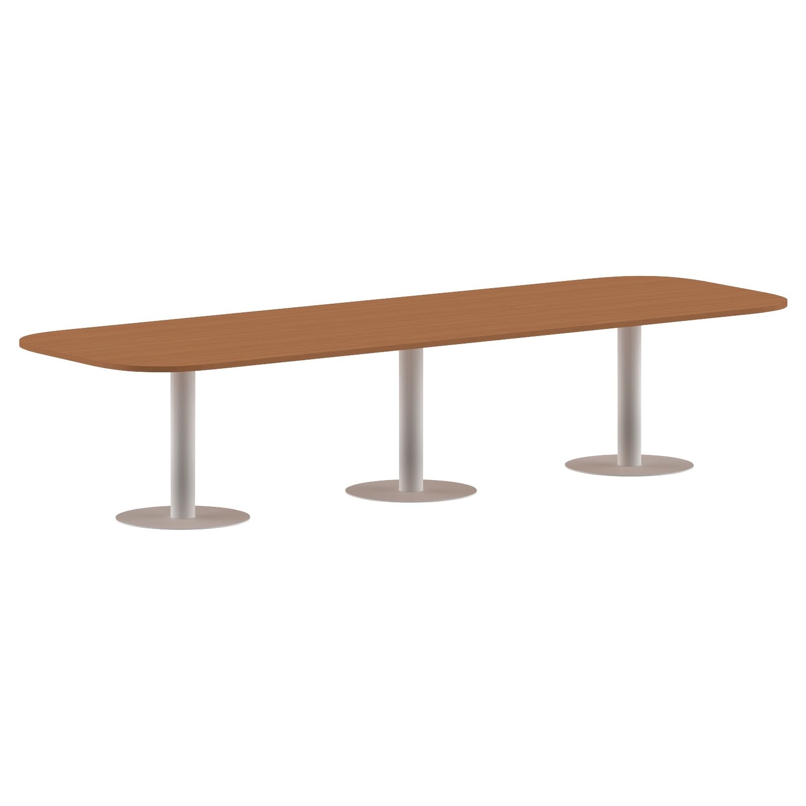 RECTANGLE SHAPE WITH CURVE CORNER MEETING TABLE, MADE IN E1 LAMINATE CHIPBOPARD, WITH METAL LEGS by Treejar | Souqify