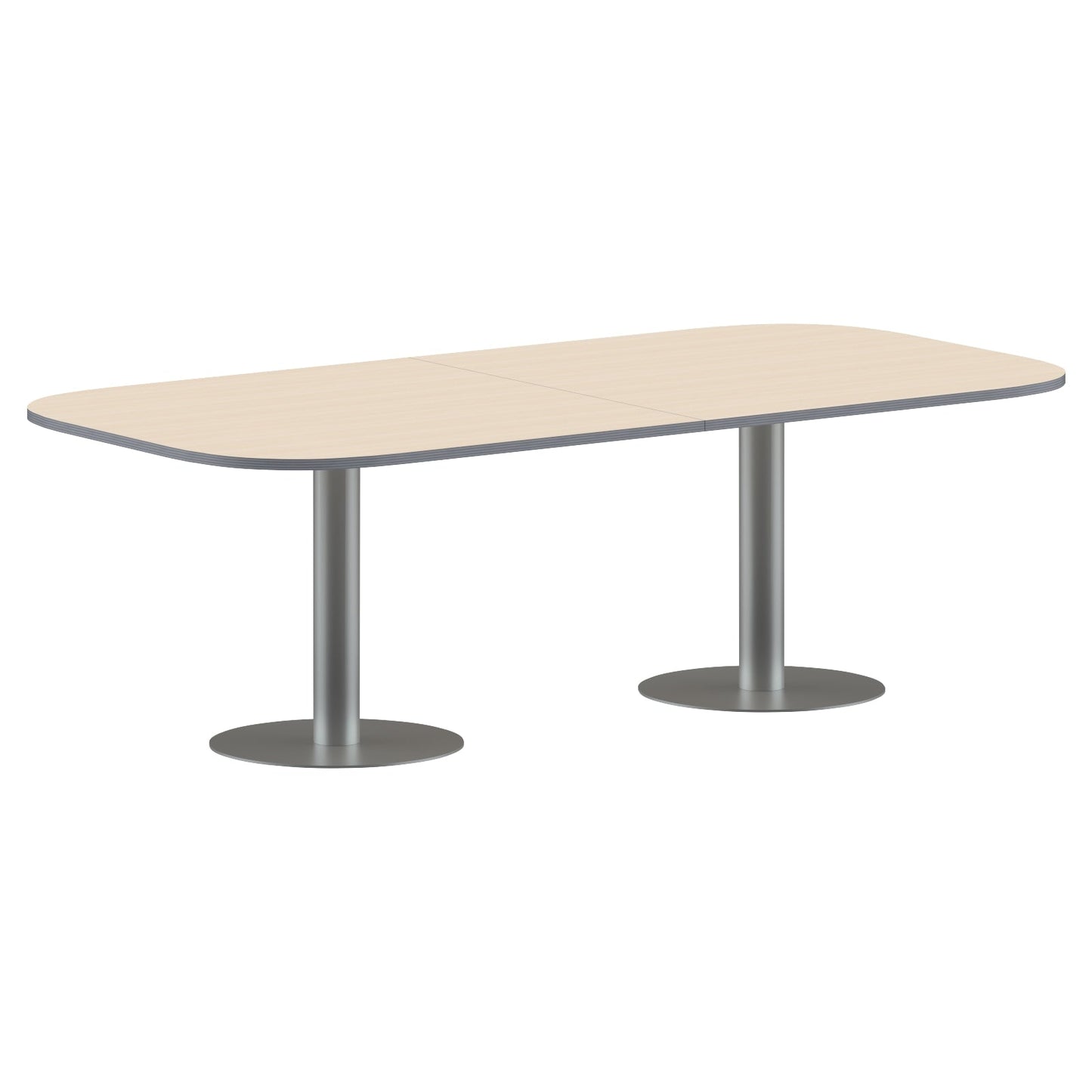RECTANGLE SHAPE WITH CURVE CORNER MEETING TABLE, MADE IN E1 LAMINATE CHIPBOPARD, WITH METAL LEGS by Treejar | Souqify