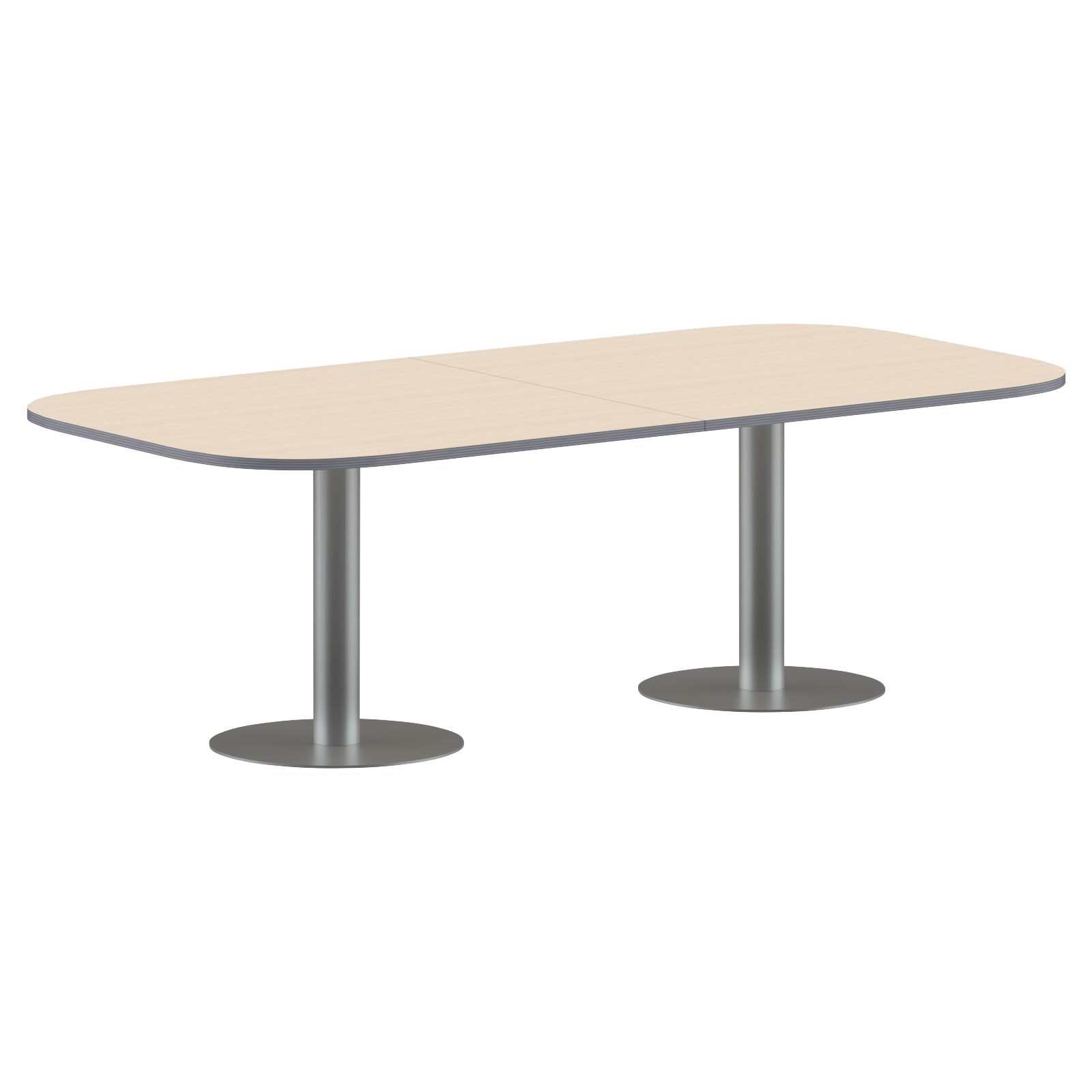 RECTANGLE SHAPE WITH CURVE CORNER MEETING TABLE, MADE IN E1 LAMINATE CHIPBOPARD, WITH METAL LEGS by Treejar | Souqify