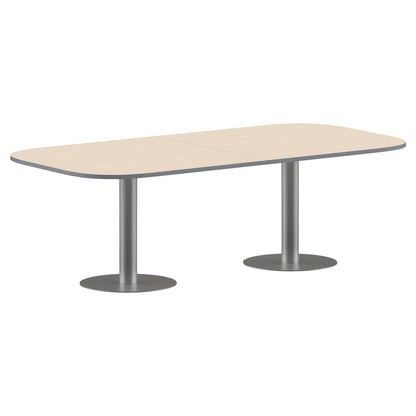 RECTANGLE SHAPE WITH CURVE CORNER MEETING TABLE, MADE IN E1 LAMINATE CHIPBOPARD, WITH METAL LEGS by Treejar | Souqify