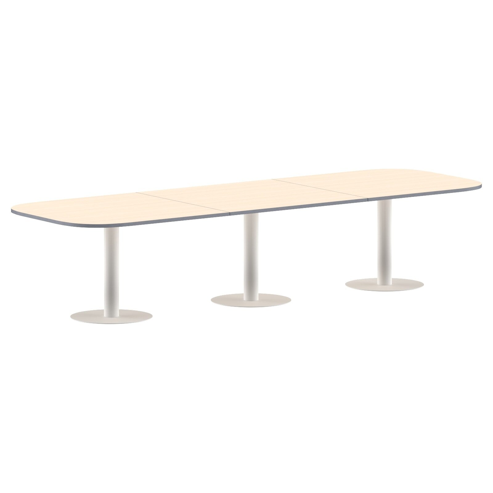 RECTANGLE SHAPE WITH CURVE CORNER MEETING TABLE, MADE IN E1 LAMINATE CHIPBOPARD, WITH METAL LEGS by Treejar | Souqify
