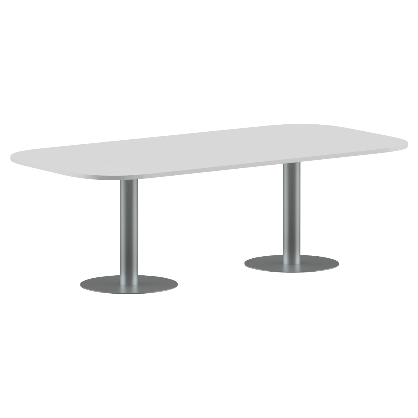 RECTANGLE SHAPE WITH CURVE CORNER MEETING TABLE, MADE IN E1 LAMINATE CHIPBOPARD, WITH METAL LEGS by Treejar | Souqify