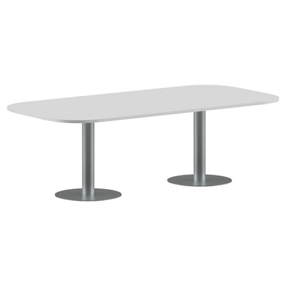 RECTANGLE SHAPE WITH CURVE CORNER MEETING TABLE, MADE IN E1 LAMINATE CHIPBOPARD, WITH METAL LEGS by Treejar | Souqify