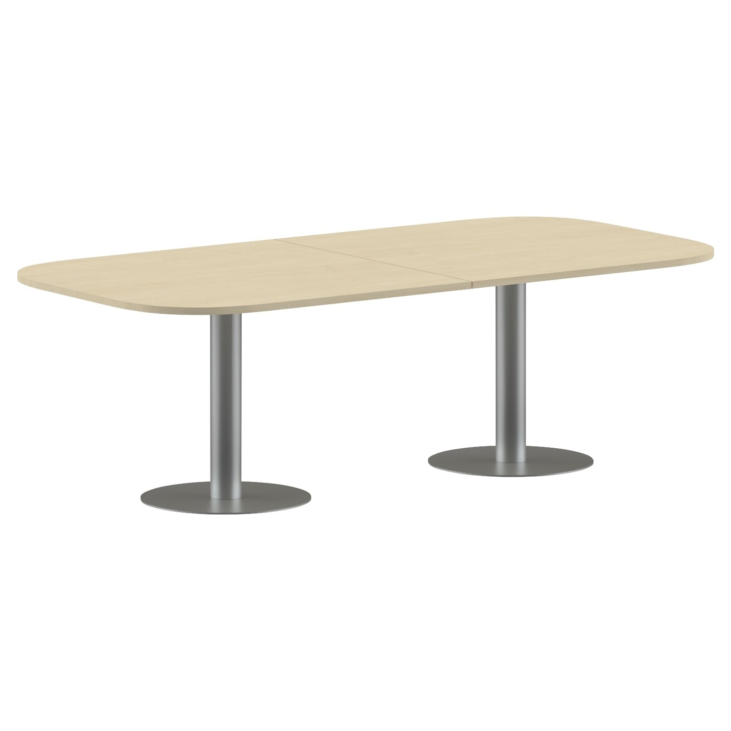 RECTANGLE SHAPE WITH CURVE CORNER MEETING TABLE, MADE IN E1 LAMINATE CHIPBOPARD, WITH METAL LEGS by Treejar | Souqify