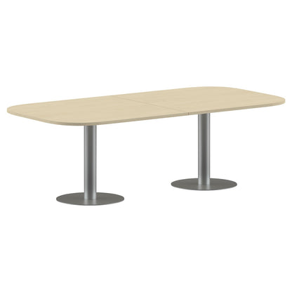 RECTANGLE SHAPE WITH CURVE CORNER MEETING TABLE, MADE IN E1 LAMINATE CHIPBOPARD, WITH METAL LEGS by Treejar | Souqify