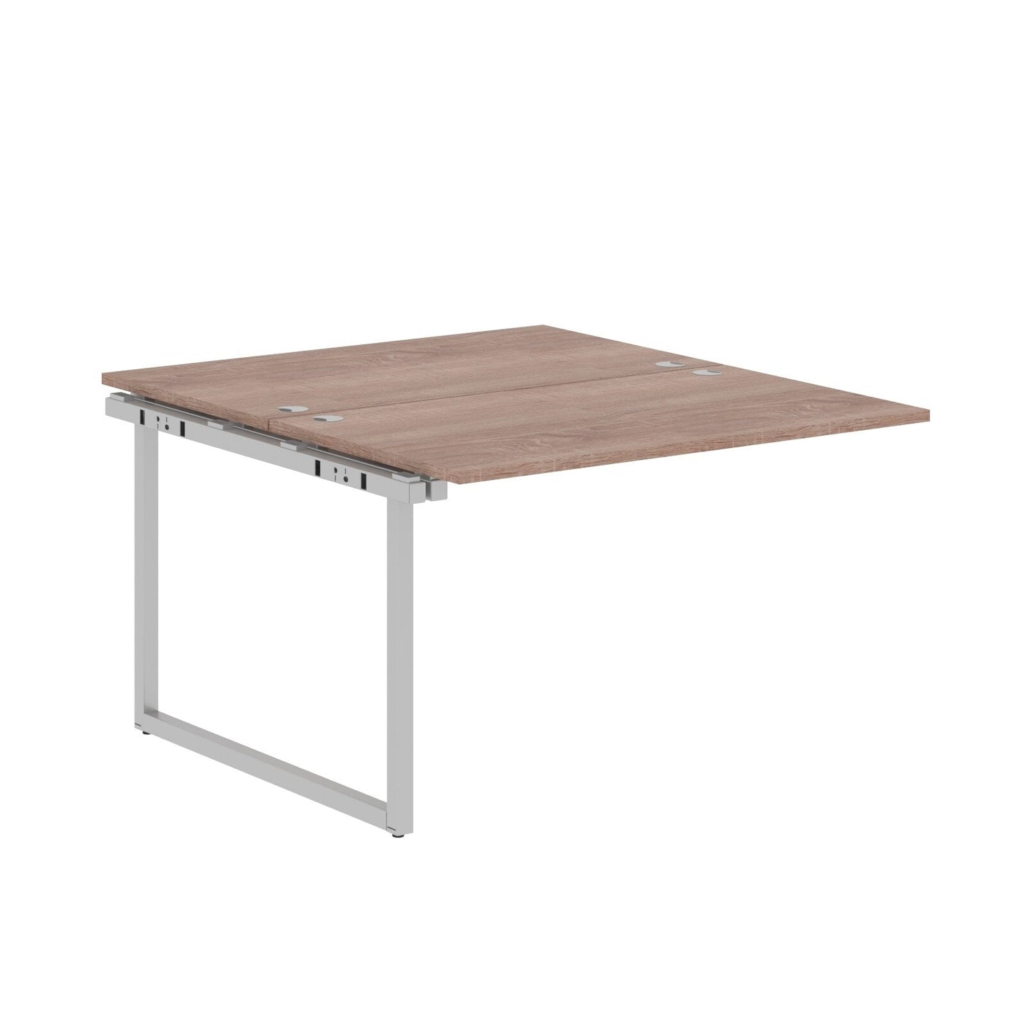 RECTANGULAR SHAPE CLUSTER OF 02 WORKSTATION EXTENSION MADE IN 25MM MFC TOP, E1 LAMINATE CHIPBOARD WITH WOODEN MODESTY PANEL 40X40MM METAL O SHAPE FRAMES by Treejar | Souqify