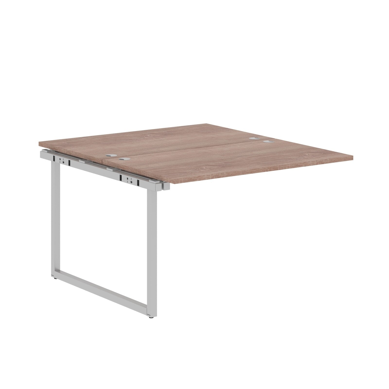 RECTANGULAR SHAPE CLUSTER OF 02 WORKSTATION EXTENSION MADE IN 25MM MFC TOP, E1 LAMINATE CHIPBOARD WITH WOODEN MODESTY PANEL 40X40MM METAL O SHAPE FRAMES by Treejar | Souqify