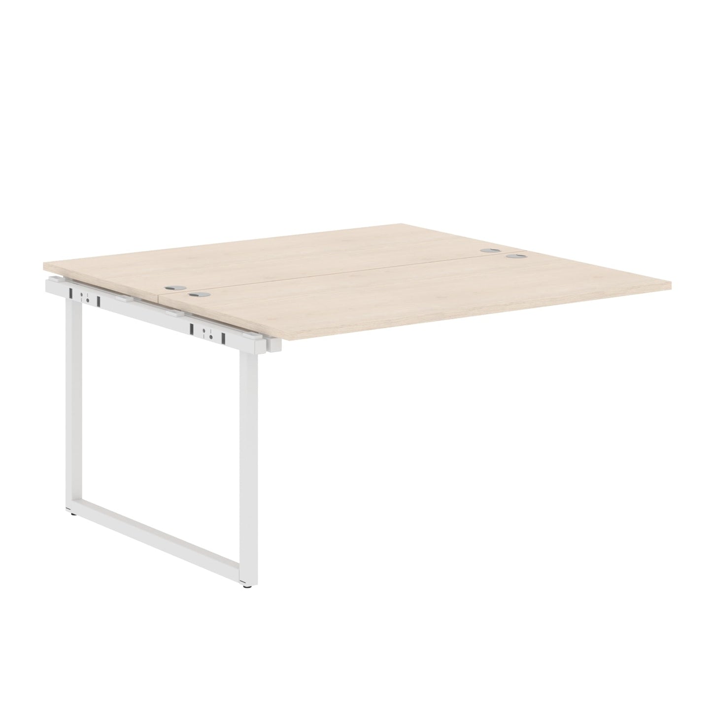 RECTANGULAR SHAPE CLUSTER OF 02 WORKSTATION EXTENSION MADE IN 25MM MFC TOP, E1 LAMINATE CHIPBOARD WITH WOODEN MODESTY PANEL 40X40MM METAL O SHAPE FRAMES by Treejar | Souqify