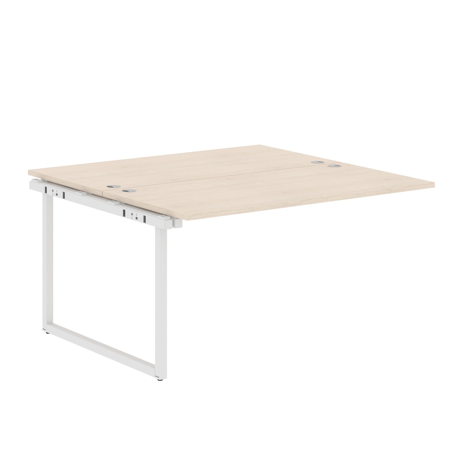 RECTANGULAR SHAPE CLUSTER OF 02 WORKSTATION EXTENSION MADE IN 25MM MFC TOP, E1 LAMINATE CHIPBOARD WITH WOODEN MODESTY PANEL 40X40MM METAL O SHAPE FRAMES by Treejar | Souqify