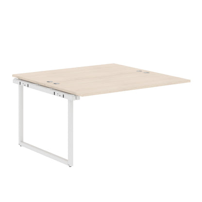 RECTANGULAR SHAPE CLUSTER OF 02 WORKSTATION EXTENSION MADE IN 25MM MFC TOP, E1 LAMINATE CHIPBOARD WITH WOODEN MODESTY PANEL 40X40MM METAL O SHAPE FRAMES by Treejar | Souqify
