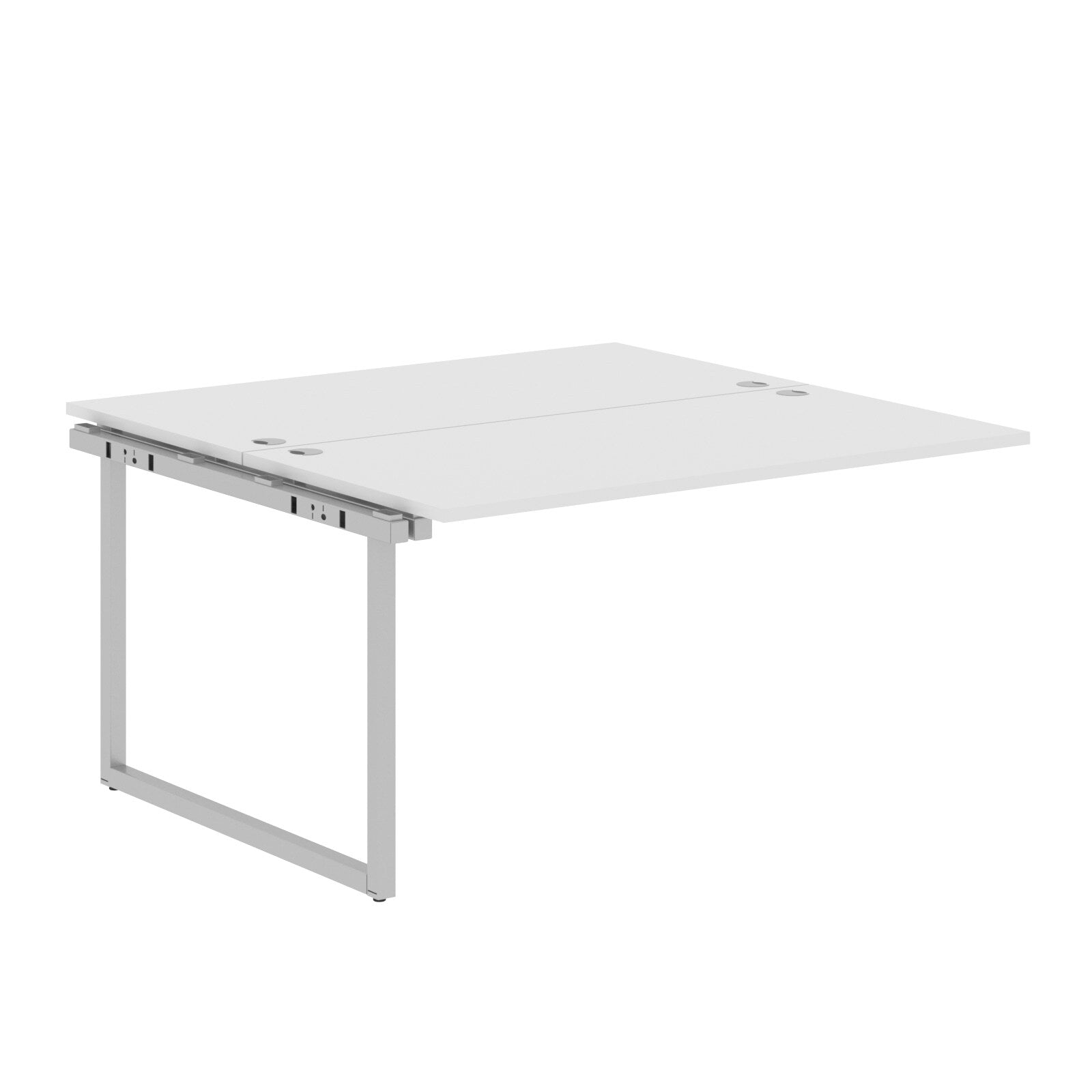 RECTANGULAR SHAPE CLUSTER OF 02 WORKSTATION EXTENSION MADE IN 25MM MFC TOP, E1 LAMINATE CHIPBOARD WITH WOODEN MODESTY PANEL 40X40MM METAL O SHAPE FRAMES by Treejar | Souqify