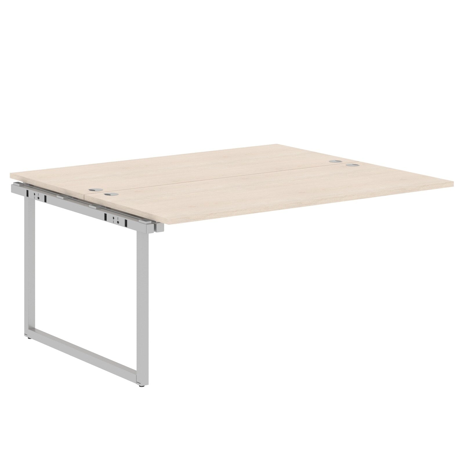 RECTANGULAR SHAPE CLUSTER OF 02 WORKSTATION EXTENSION MADE IN 25MM MFC TOP, E1 LAMINATE CHIPBOARD WITH WOODEN MODESTY PANEL 40X40MM METAL O SHAPE FRAMES by Treejar | Souqify