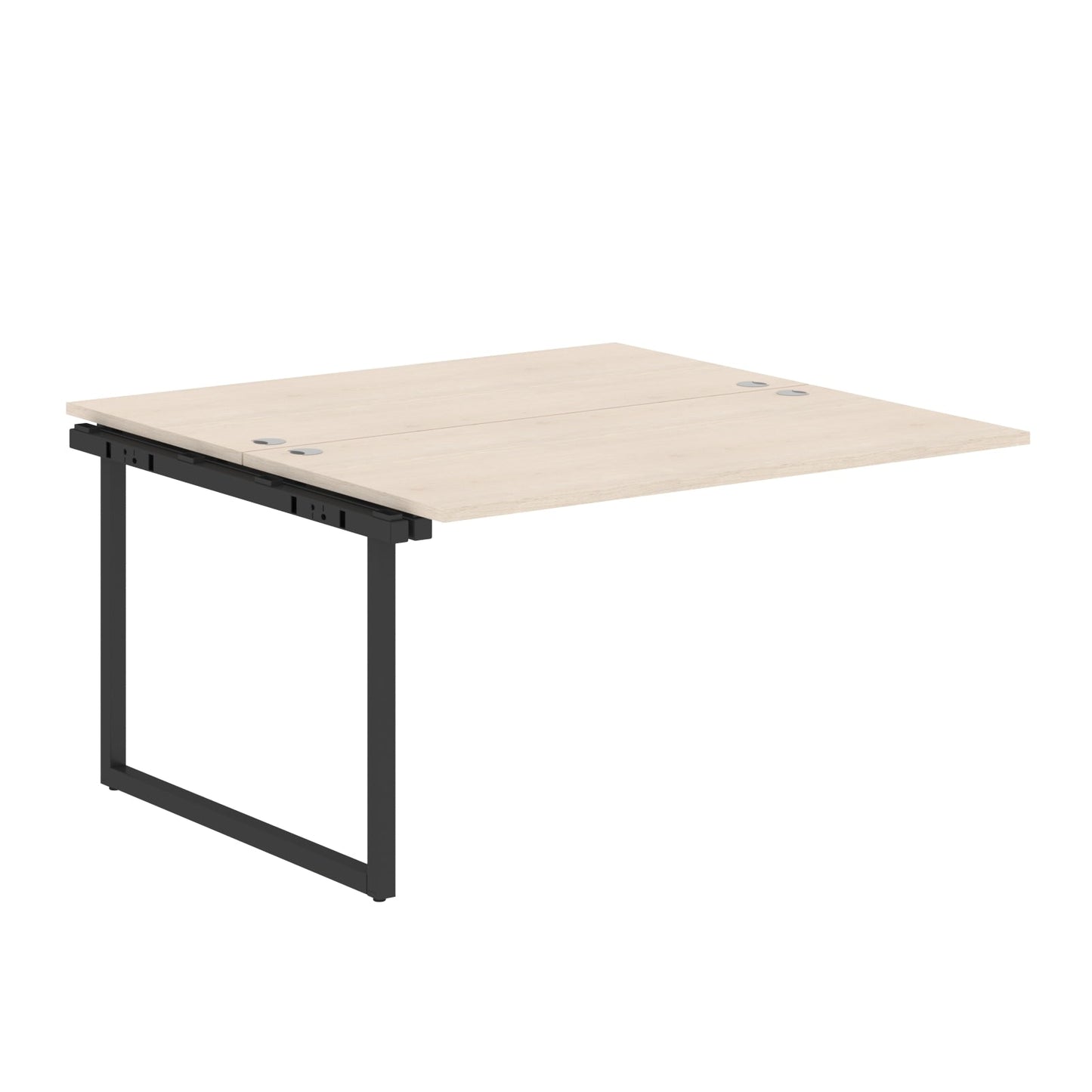 RECTANGULAR SHAPE CLUSTER OF 02 WORKSTATION EXTENSION MADE IN 25MM MFC TOP, E1 LAMINATE CHIPBOARD WITH WOODEN MODESTY PANEL 40X40MM METAL O SHAPE FRAMES by Treejar | Souqify