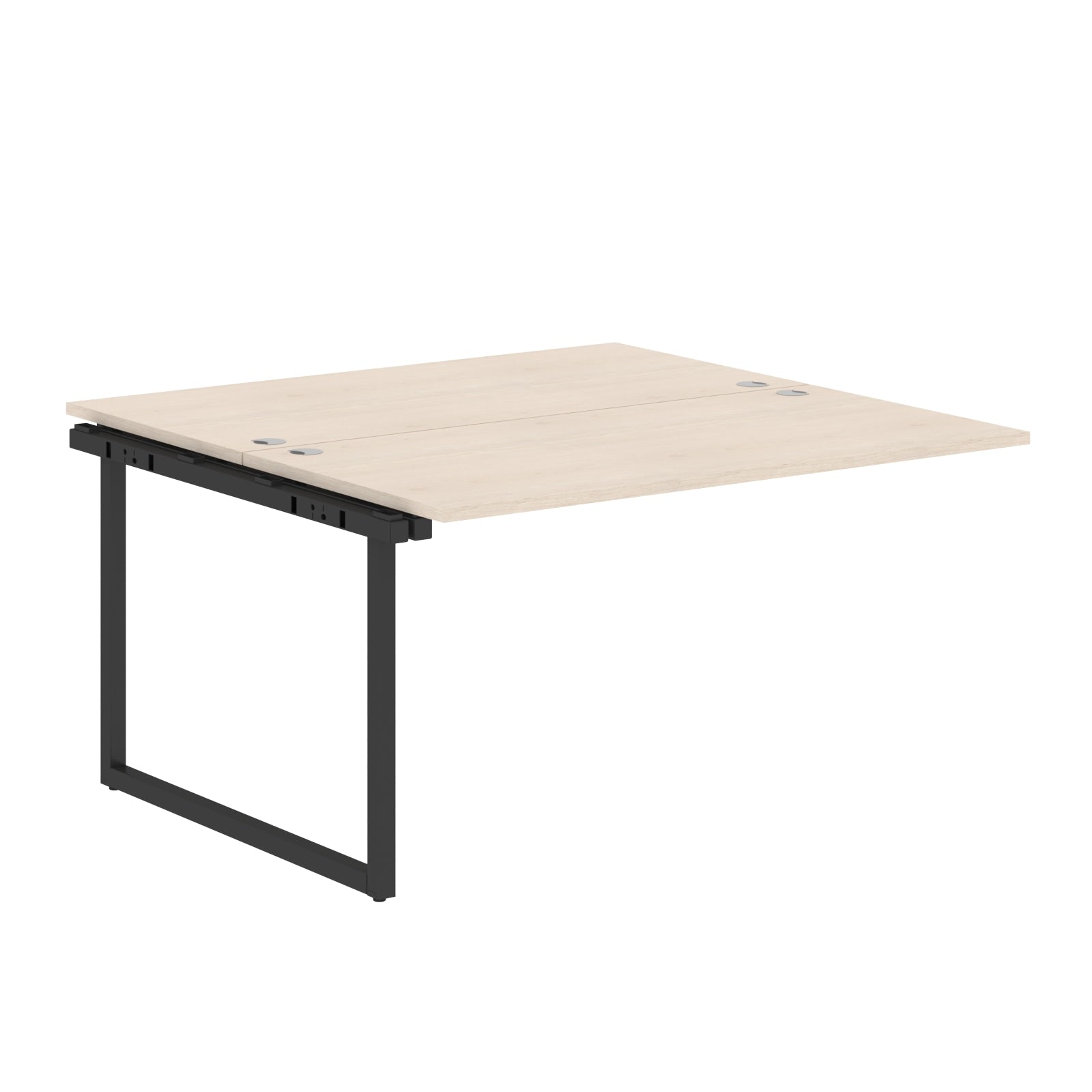 RECTANGULAR SHAPE CLUSTER OF 02 WORKSTATION EXTENSION MADE IN 25MM MFC TOP, E1 LAMINATE CHIPBOARD WITH WOODEN MODESTY PANEL 40X40MM METAL O SHAPE FRAMES by Treejar | Souqify