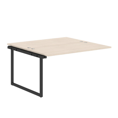 RECTANGULAR SHAPE CLUSTER OF 02 WORKSTATION EXTENSION MADE IN 25MM MFC TOP, E1 LAMINATE CHIPBOARD WITH WOODEN MODESTY PANEL 40X40MM METAL O SHAPE FRAMES by Treejar | Souqify