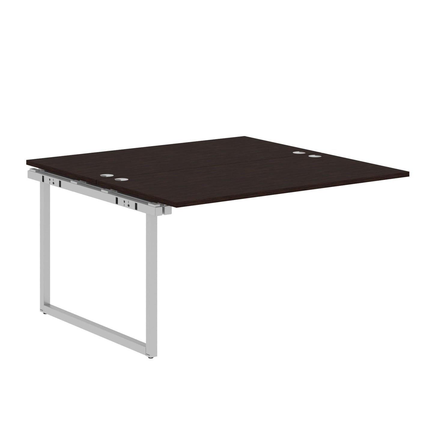RECTANGULAR SHAPE CLUSTER OF 02 WORKSTATION EXTENSION MADE IN 25MM MFC TOP, E1 LAMINATE CHIPBOARD WITH WOODEN MODESTY PANEL 40X40MM METAL O SHAPE FRAMES by Treejar | Souqify