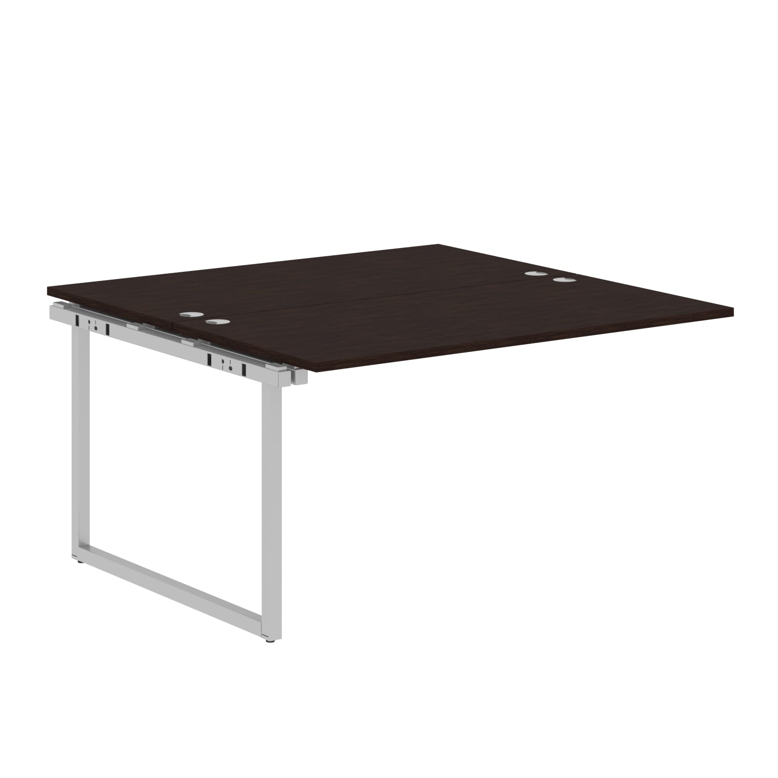 RECTANGULAR SHAPE CLUSTER OF 02 WORKSTATION EXTENSION MADE IN 25MM MFC TOP, E1 LAMINATE CHIPBOARD WITH WOODEN MODESTY PANEL 40X40MM METAL O SHAPE FRAMES by Treejar | Souqify