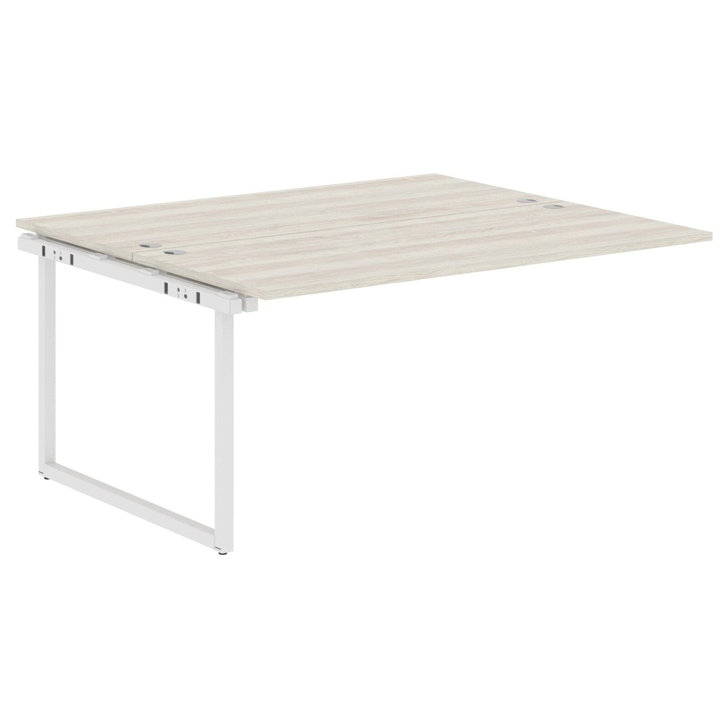 RECTANGULAR SHAPE CLUSTER OF 02 WORKSTATION EXTENSION MADE IN 25MM MFC TOP, E1 LAMINATE CHIPBOARD WITH WOODEN MODESTY PANEL 40X40MM METAL O SHAPE FRAMES by Treejar | Souqify