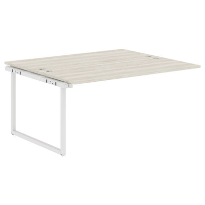 RECTANGULAR SHAPE CLUSTER OF 02 WORKSTATION EXTENSION MADE IN 25MM MFC TOP, E1 LAMINATE CHIPBOARD WITH WOODEN MODESTY PANEL 40X40MM METAL O SHAPE FRAMES by Treejar | Souqify