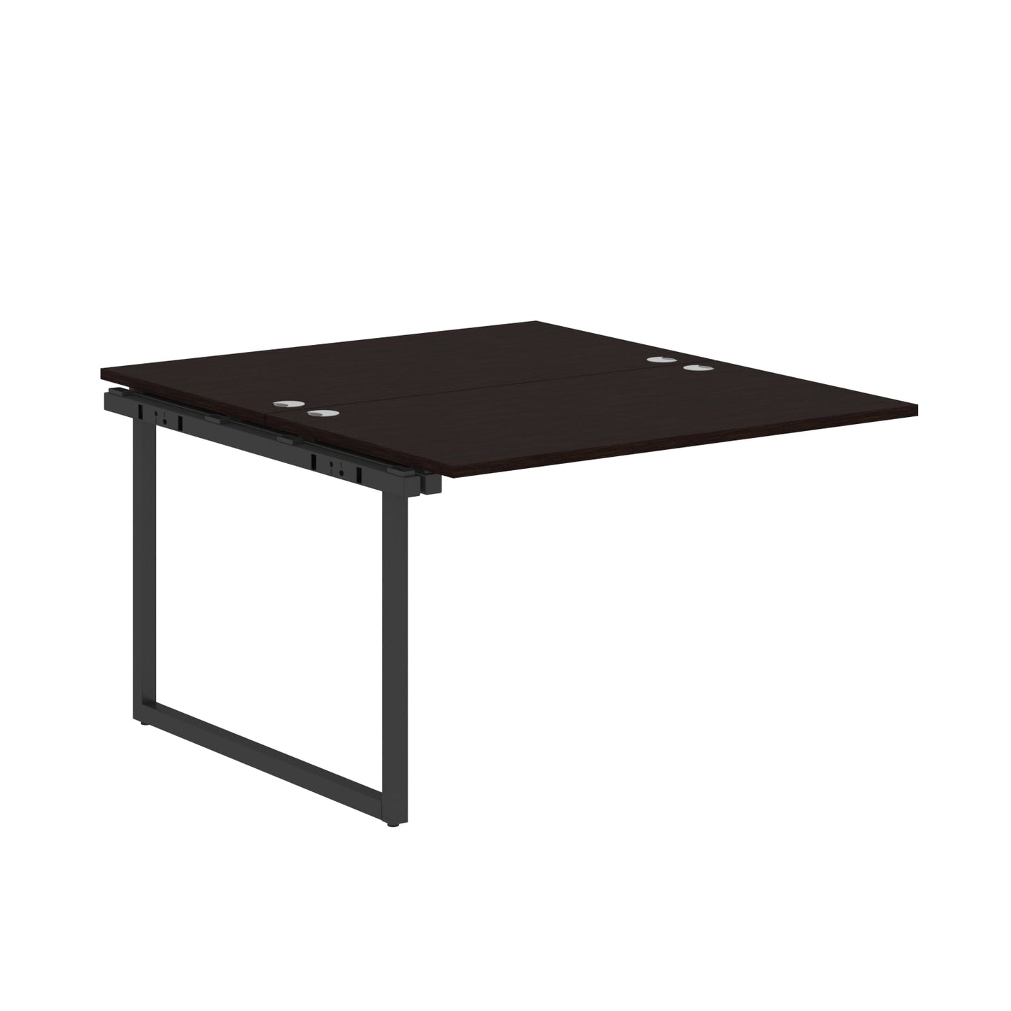 RECTANGULAR SHAPE CLUSTER OF 02 WORKSTATION EXTENSION MADE IN 25MM MFC TOP, E1 LAMINATE CHIPBOARD WITH WOODEN MODESTY PANEL 40X40MM METAL O SHAPE FRAMES by Treejar | Souqify