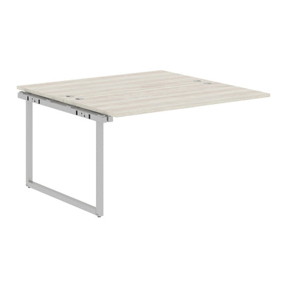 RECTANGULAR SHAPE CLUSTER OF 02 WORKSTATION EXTENSION MADE IN 25MM MFC TOP, E1 LAMINATE CHIPBOARD WITH WOODEN MODESTY PANEL 40X40MM METAL O SHAPE FRAMES by Treejar | Souqify