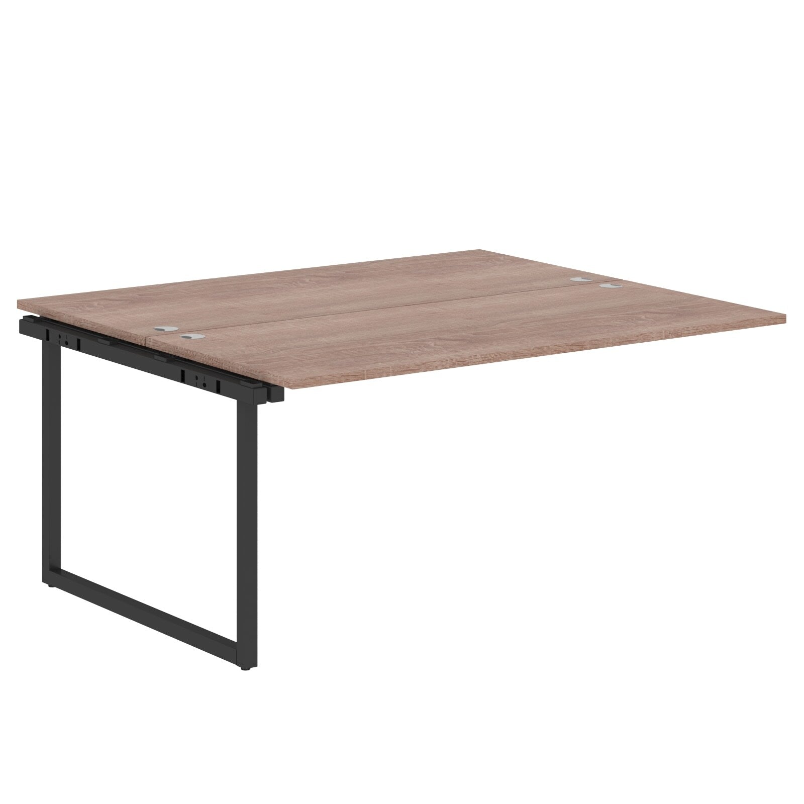 RECTANGULAR SHAPE CLUSTER OF 02 WORKSTATION EXTENSION MADE IN 25MM MFC TOP, E1 LAMINATE CHIPBOARD WITH WOODEN MODESTY PANEL 40X40MM METAL O SHAPE FRAMES by Treejar | Souqify